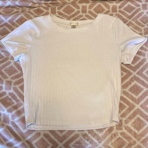 White, fitted Crop top